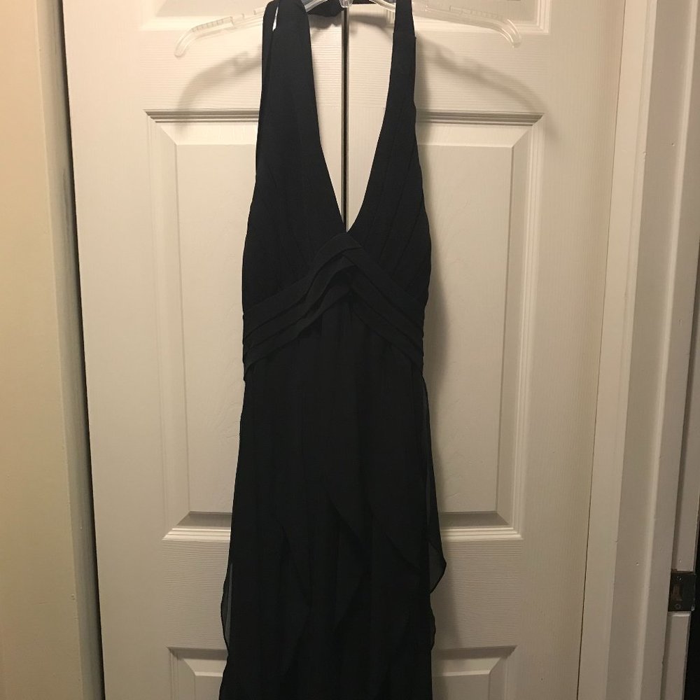 Halter Dress with Handkerchief Hemline